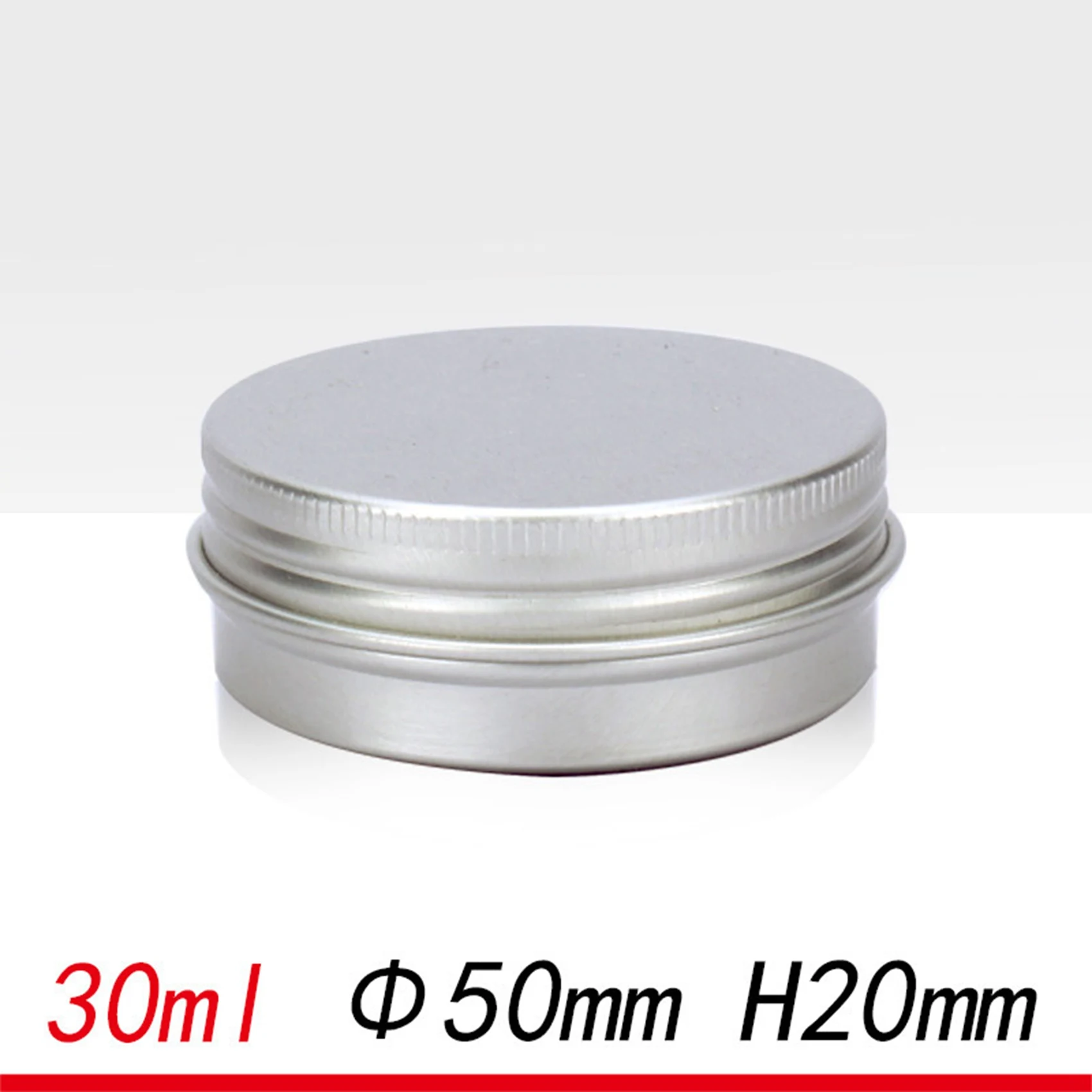 A52Q-30Ml Silberne Kleine Runde Aluminium-Lippenbalsam-Aufbewahrungsdosen mit Schraubverschluss (96 Stück) – Detail 5