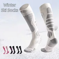 New Thickened Ski Socks Anti-slip Thermal Compression Socks Moisture-wicking Breathable Knee High Socks for Cold Weather 4