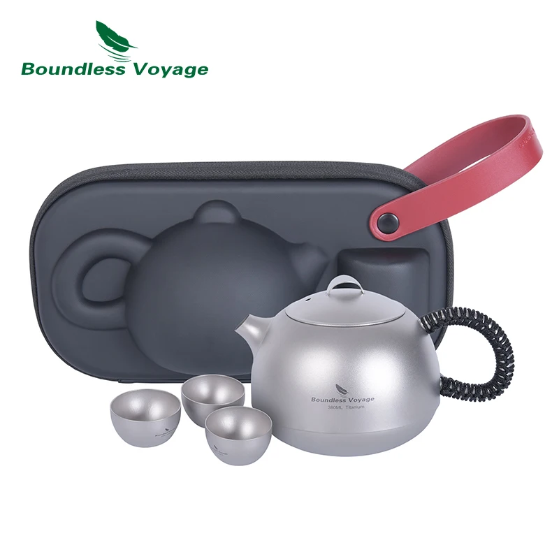 Boundless Voyage Titanium Teapot with Filter Ultralight 380ml Mini