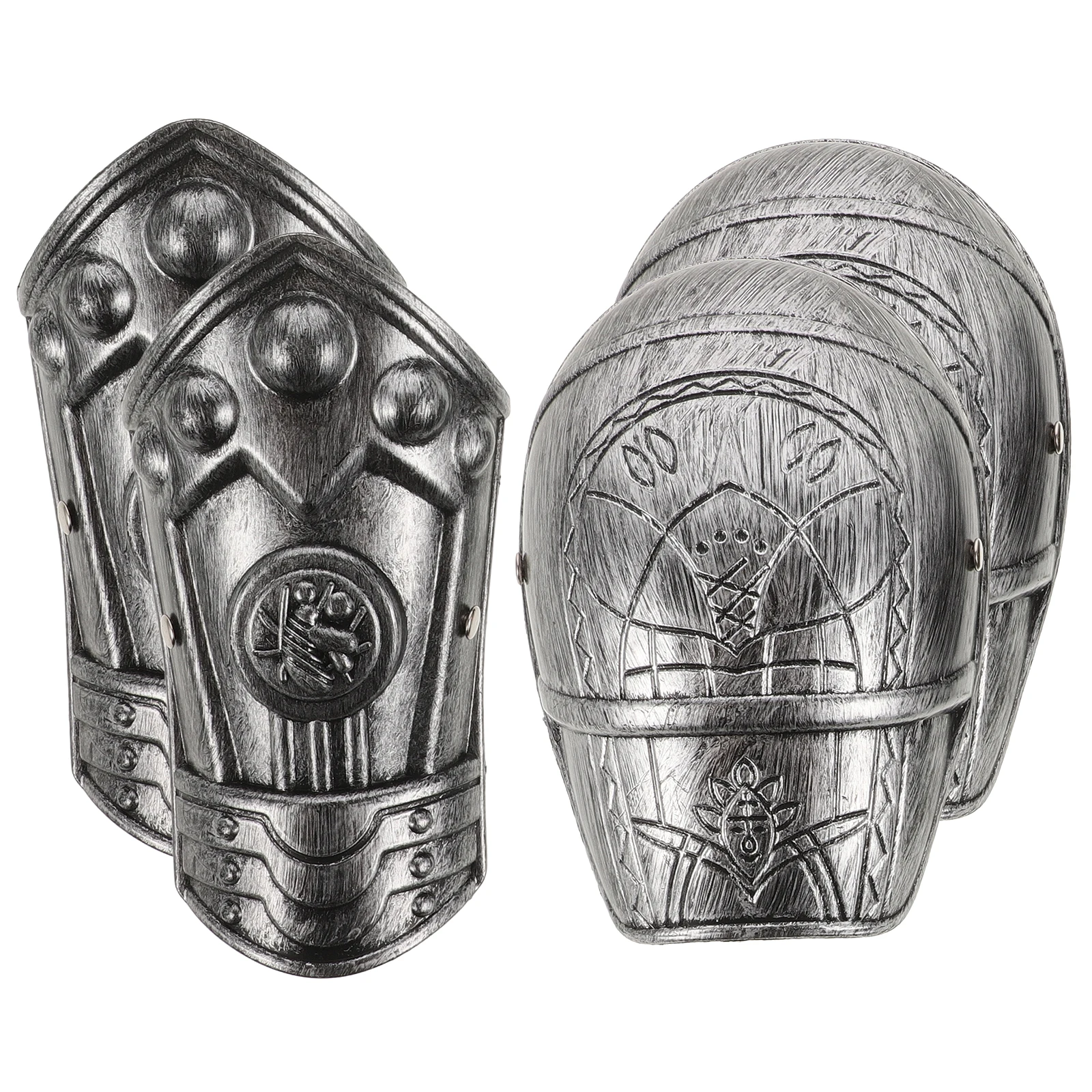 1세트 어린이 갑옷 코스튬 액세서리 리얼리틱 플라스틱 팔판 어깨판 어린이 코스프레 할로윈 파티 소품