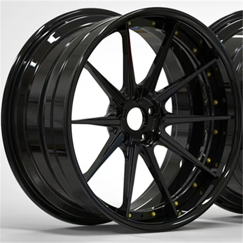 

Custom 2 Pieces Forging Alloy Aftermarket Black Car Wheels Rims 5x114.3 20inch for Mercedes Benz CLS Car