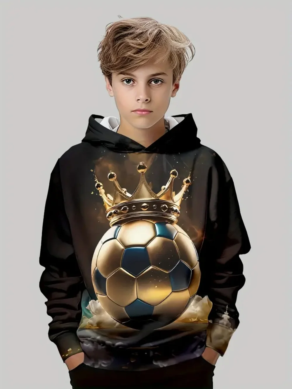 

Children's Hoodies Boys Clothes Fashion Football Kids Hoodie Sweatshirt Tops Boy Pullover 3D Football Hoodie Children's Clothing