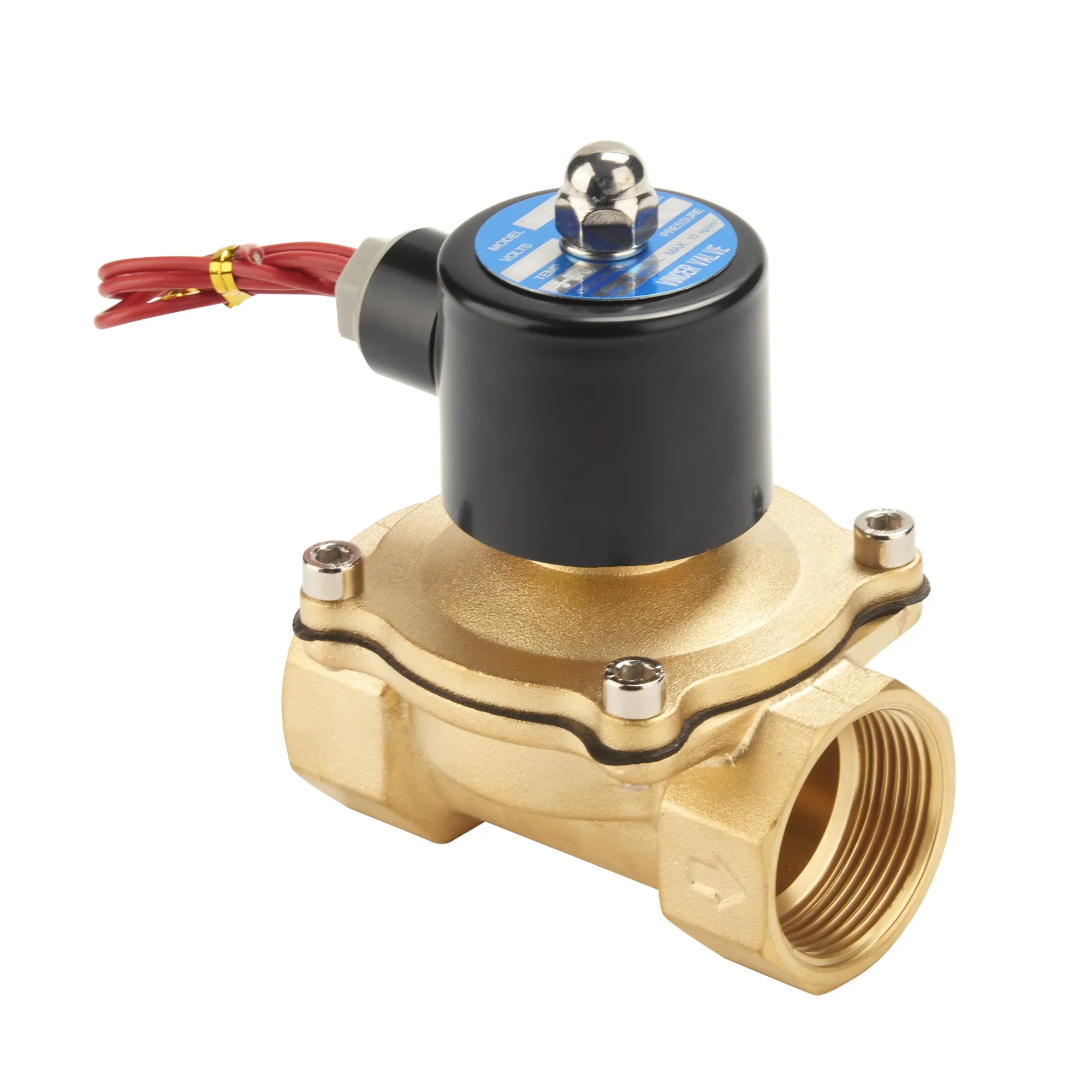 VINCER Solenoid Valve AC24V AC110V AC220V Direct Lifting Diaphragm Normal Temperature Brass For Water Control Solenoid Valve