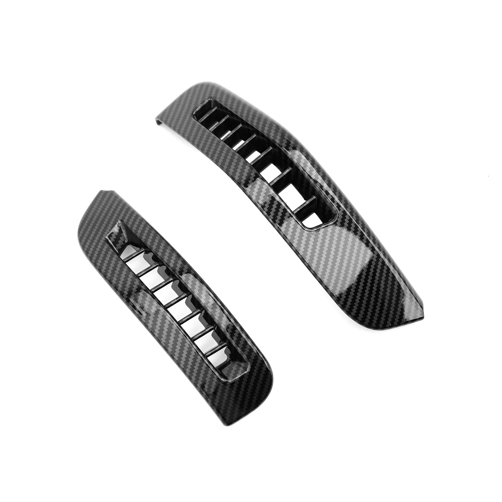 Carbon Fiber Wood Grain Style ABS Side Air Conditioning Vent Outlet Trim Frame Cover For Hyundai Staria 2021 2022 2023