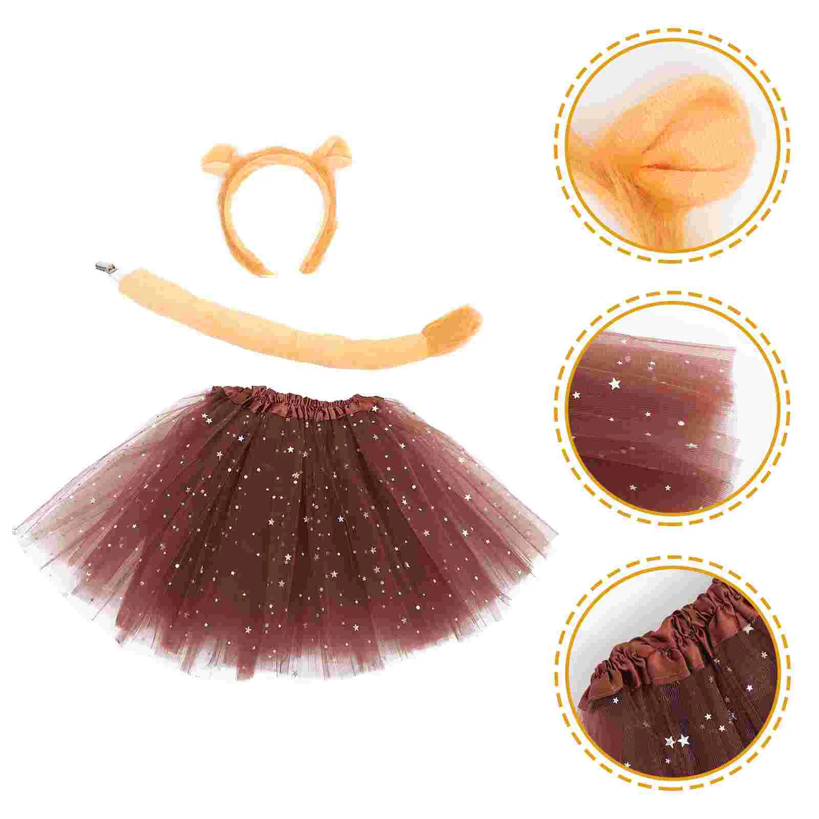 Accessori di abbigliamento fascia Costume maglia di plastica ragazze Tutu gonna Cosplay orecchio di leone