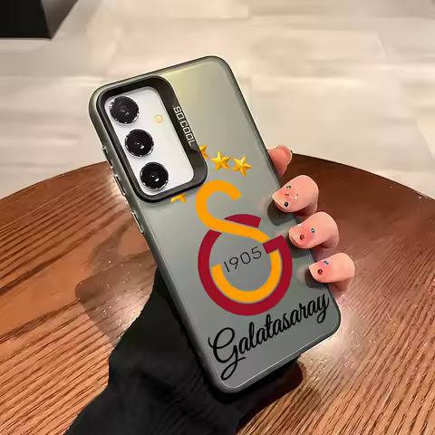 G-Galatasaray Phone Case For Samsung Galaxy S25 S24 S23 Ultra S22 Plus S20 A55 Laser Colorful Shockproof IMD Hard
