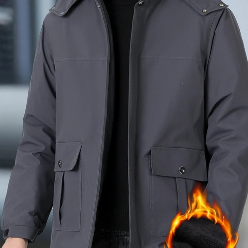 플러스 사이즈 남성용 겨울 파카, 방수 후드 플리스 따뜻한 재킷, 봉제 코트, 큰 외투, 바람막이, 아노락, 10xl 