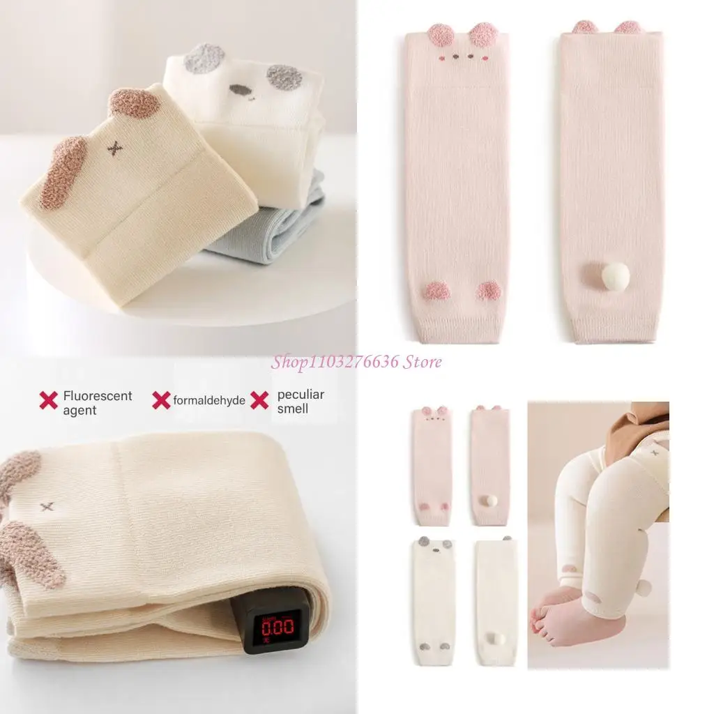 R6FD Elastic Baby Leg Warmer Over Knee Design Combed Cotton Fabric Socks Sleeves