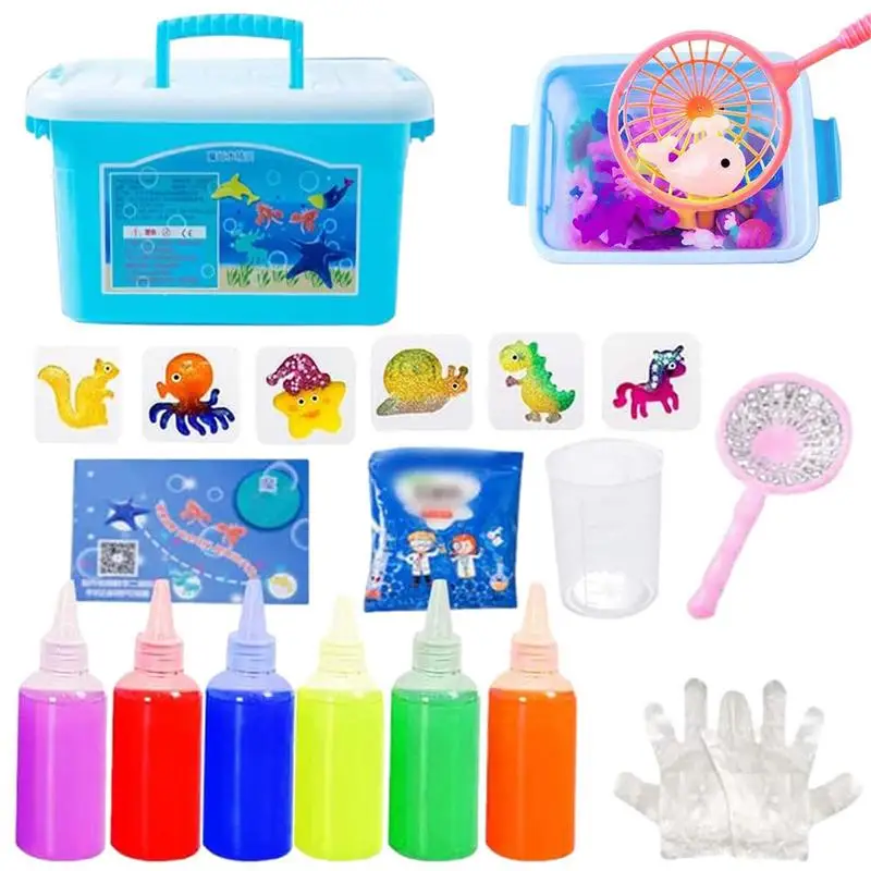 Water Animal Beads Kit DIY Sea Life Creature Sensory Toy Set Kids Gift For Kids Birthday Party Favors Bag Filler Cartoon Style