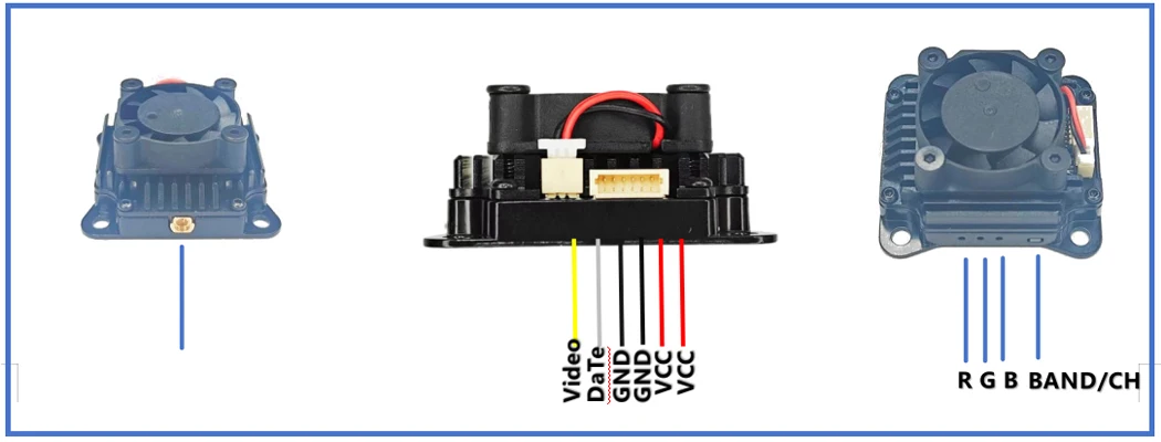 VTX 5.8G 3W 72CH VTX 4.9G 6.1G Video VTX TBS-Protokoll mit Audio-Video FPV Sender-Empfänger-Modul für FPV Langstrecken-Drohnen – Detail 1