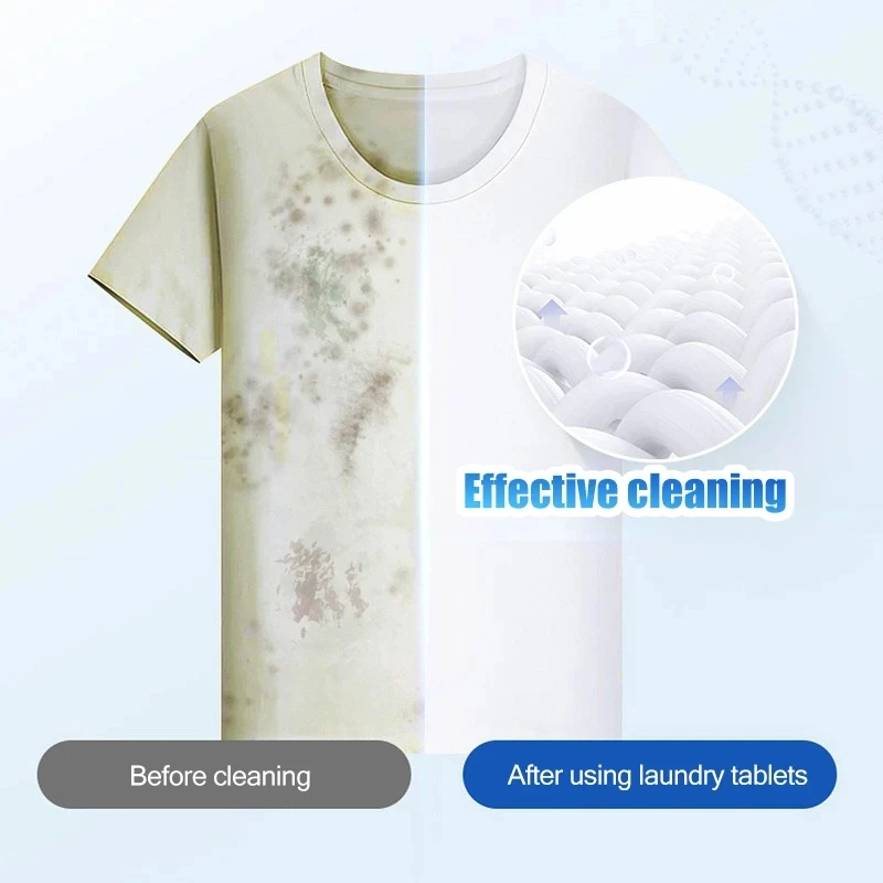 Laundry Tablets Laundry Bubble Paper Children\'s Clothing Concentrated Washing Powder Eco-Friendly Underwear Cleaning Tool