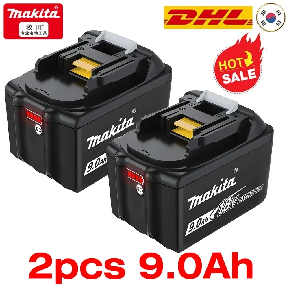 2025 Original Makita 18V 9AH 9000mAh Rechargeable Lithium Ion Battery Charger BL1860B BL1850 BL1830 BL1815 LXT400