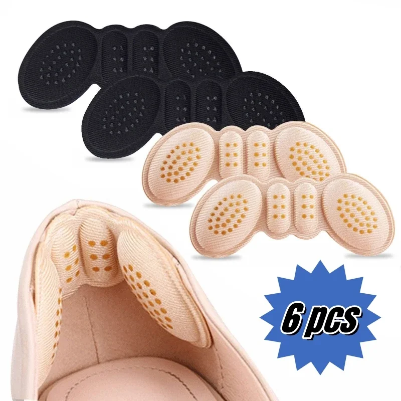 2/4/6PCS Women Insoles Shoes High Heel Pad Adjust Size Adhesive Heels Pads Liner Grips Protector Sticker Pain Relief Foot Care