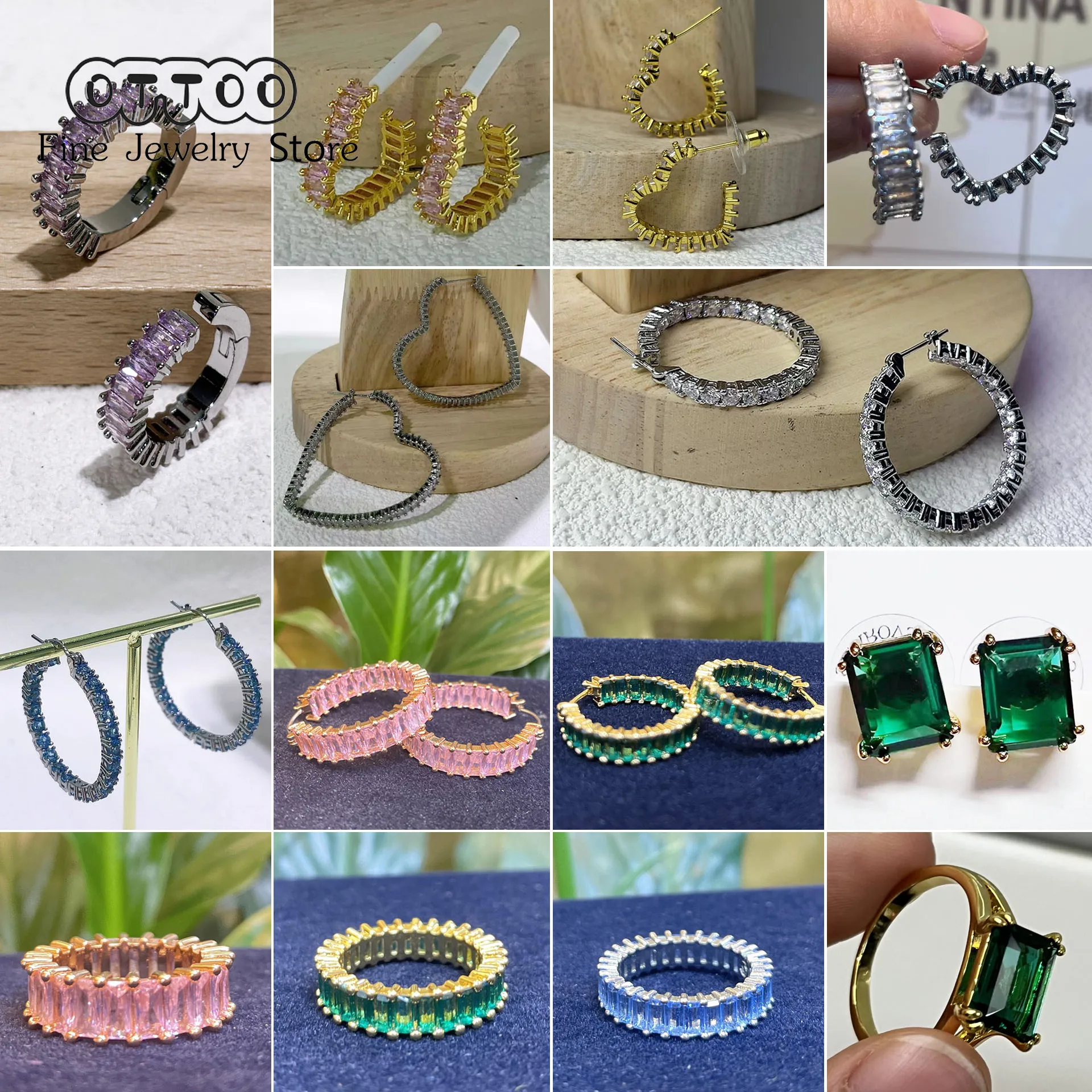 

Charm 2025 Charms Geometric Earrings Trendy Crystal Stainless Steel Fine Jewelry Sets for Women Luxury Earrings Bracelet Ring