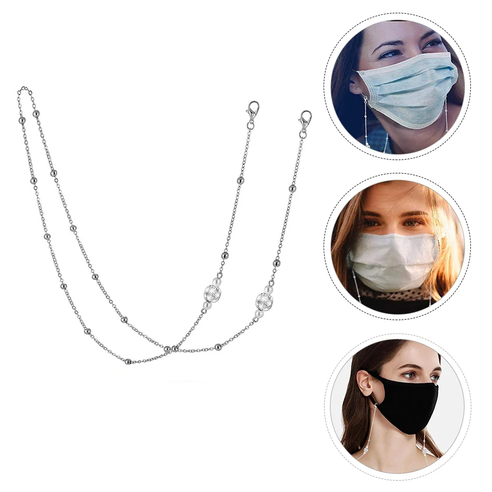 

High Plated Pearl Glasses Mask Holding Chain Durable Anti Rust Accessories Gift Glasses Chain Necklace