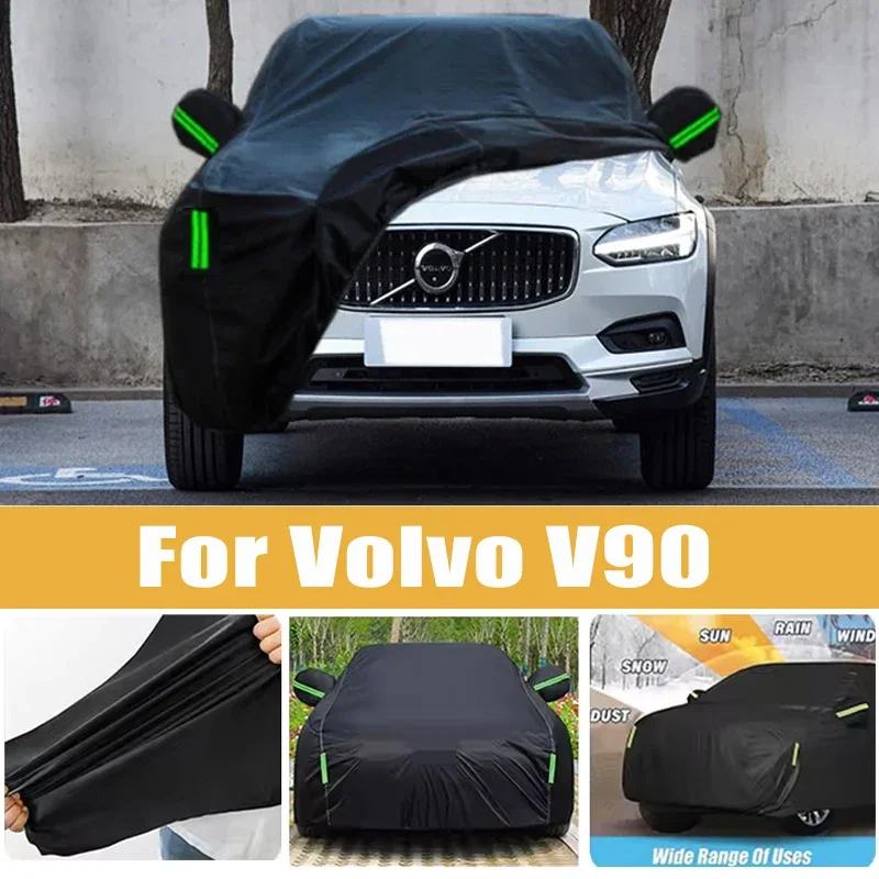 

For Volvo V90 Full Car Cover Four Seasons Outdoor Sun Anti UV Rain Snow Dust Protection Oxford Cloth Accessories