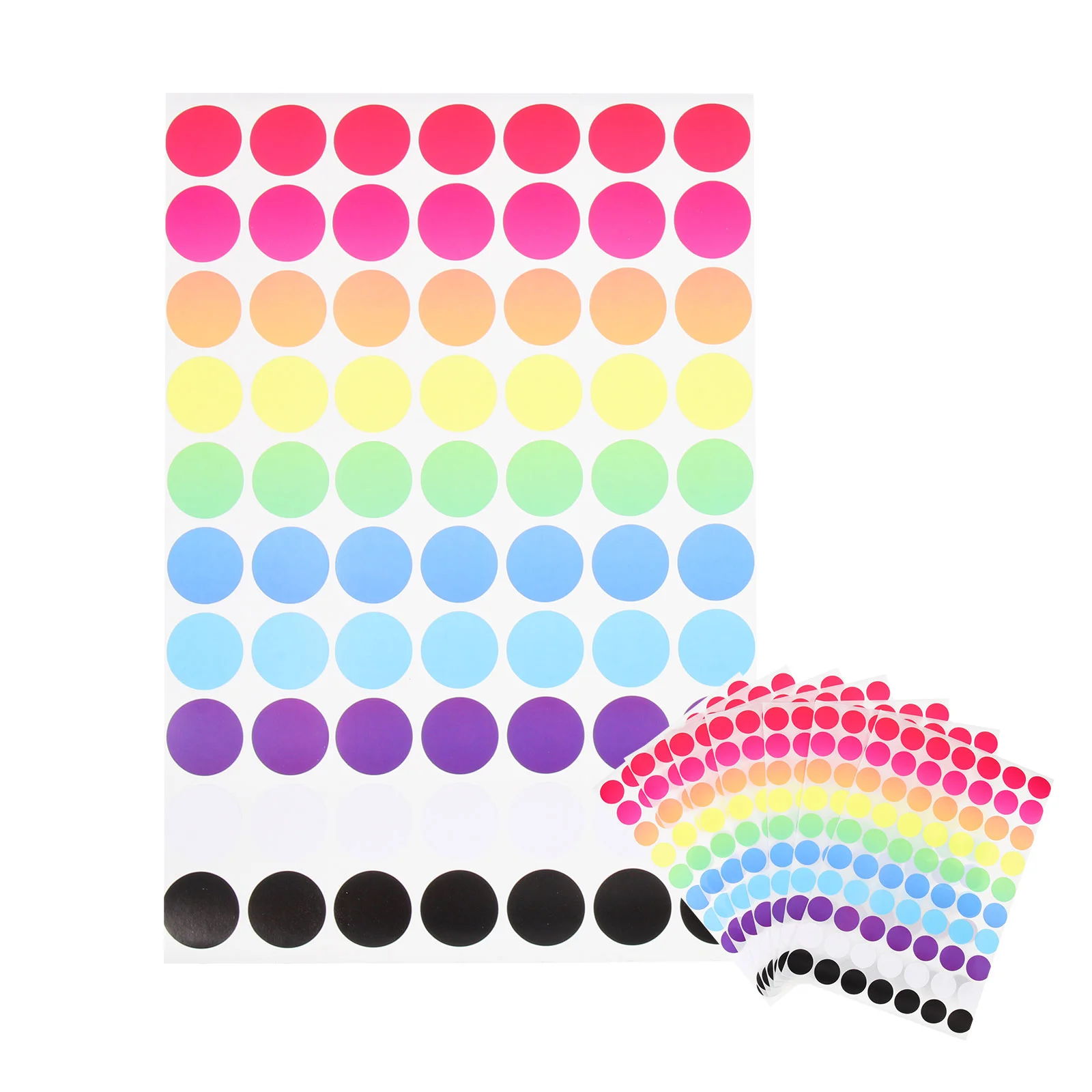 20 Sheets Labels Stickers Dot Adhesive Round Marking The Circle Colorful Dots Decals Classify