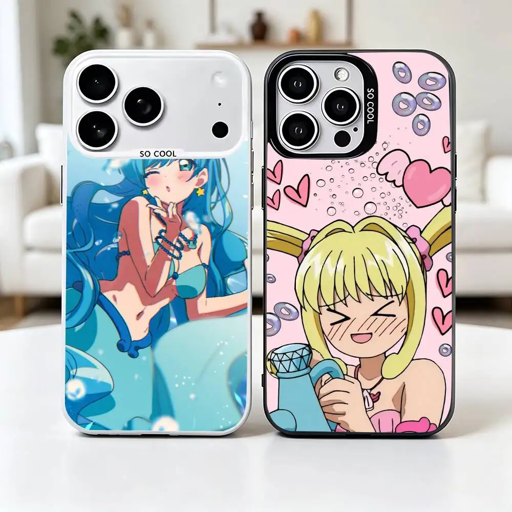 Mermaid M-Melody Pichi Pitch   Phone Case For iPhone 17,16,15,14,13,12,11 Plus,Pro Max,XS,Grey Silver Plated Inside Cover