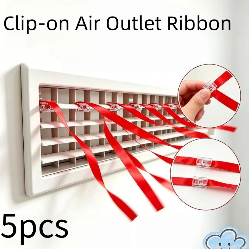 Air conditioning air outlet Satin Ribbon wind direction indicator ribbon household decorations Clip-on Streamer Prompt strip