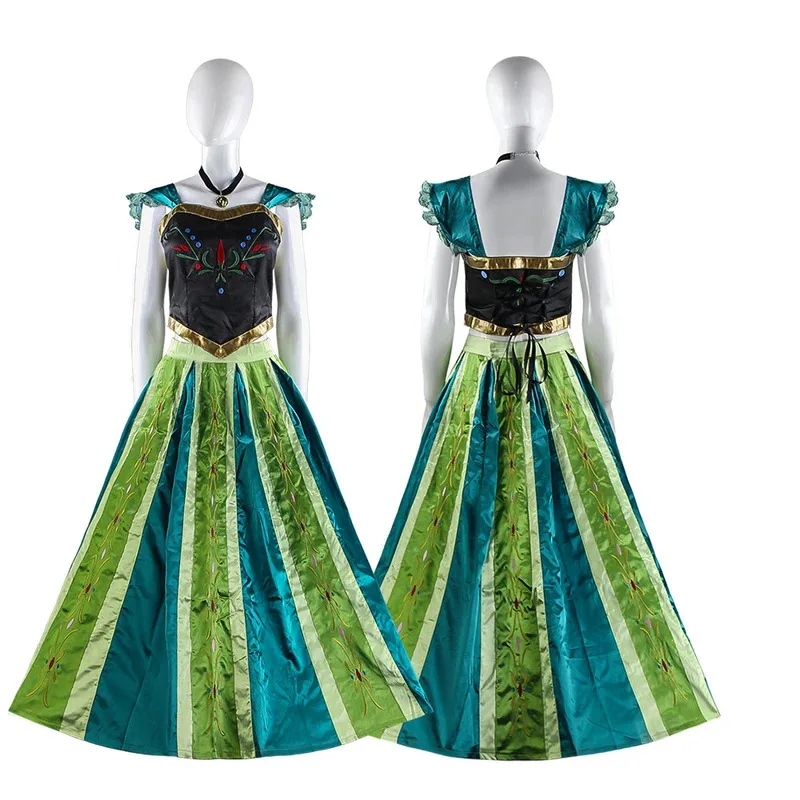 

3 шт., платье принцессы Ааны для взрослых, женское и мужское платье принцессы для шоу на Хэллоуин, Рождество, косплей, нарядное платье, коронация для взрослых