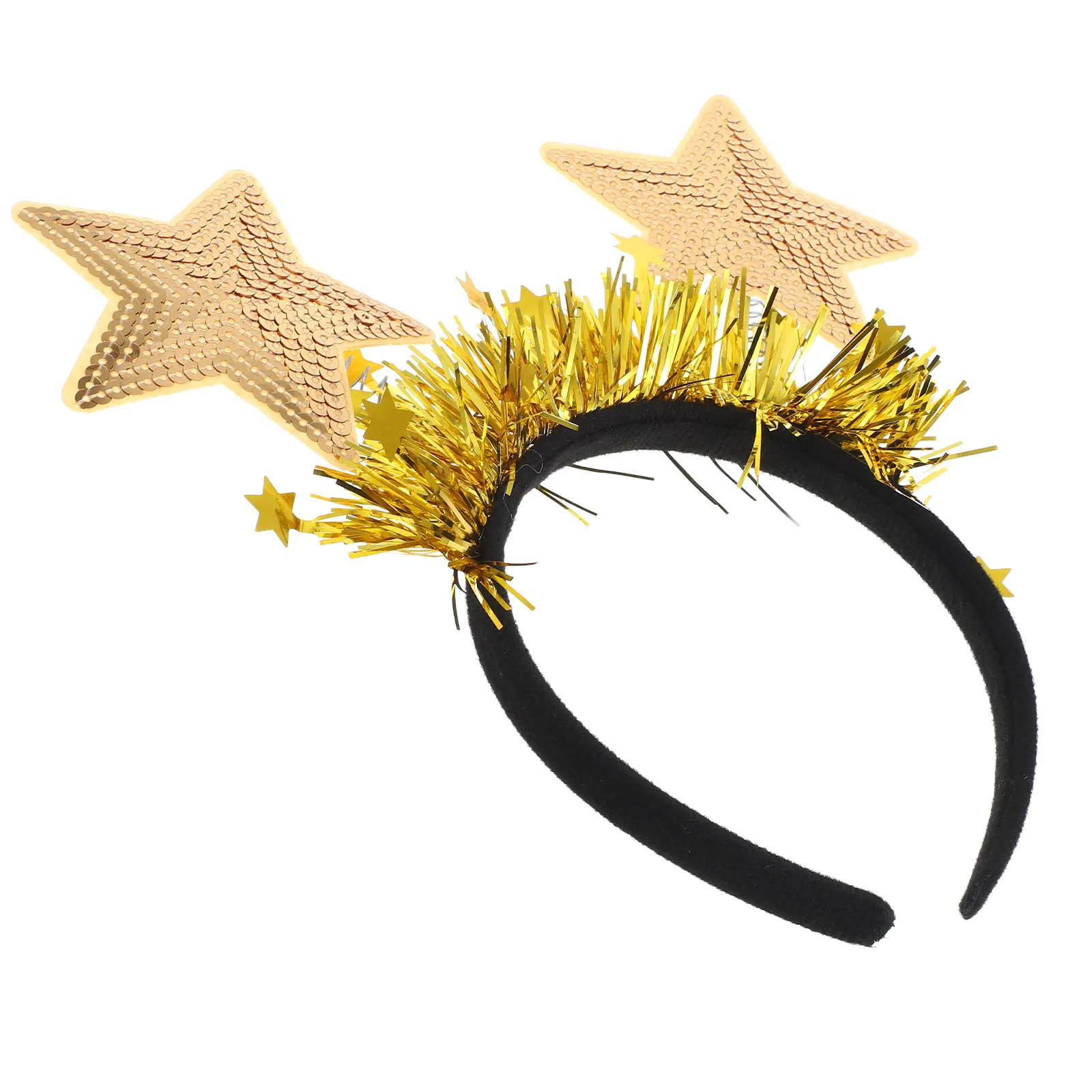 

Sequin Pentagram Accessory for Women Girls Bridal Party Shiny Headb New Year Photo Prop Disco Supplies