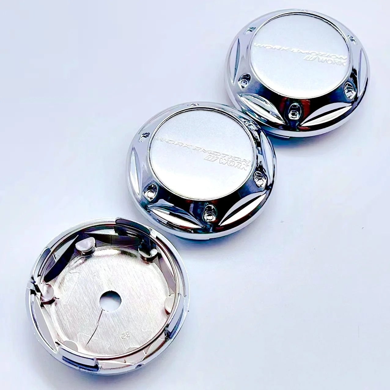 4pcs/lot 68mm Black Silver Car Wheel Hub Cover Center Caps for WORK EMOTION Racing Styling Badge Emblem Accessories