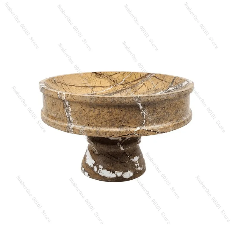 

Elegant Modern Marble Fruit Tray Decorative Centerpiece Plate Minimalist Home Decor Snack Candy Storage Dish for Dining Room