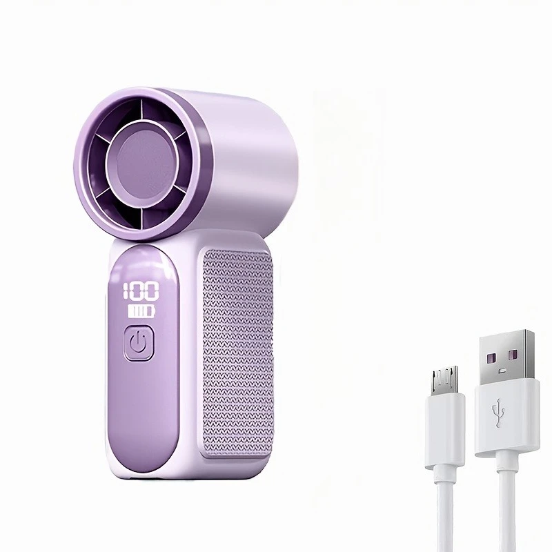 2026 New High-Speed Mini Handheld Small Fan, 100-Speed Small Wind Cannon USB Charging Battery Life Turbine Portable Outdoor Fan image 5