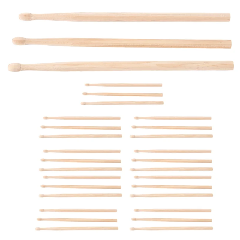 

30 PCS Wooden Pencil HB Pencils Shaped Like Drum Sticks Stationary Supplies For School & Office