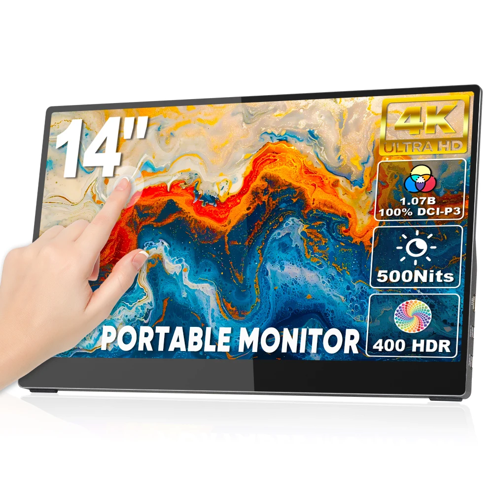 

14 Inch Portable Touchscreen Double Screen Portatil Extender 4K Folding Stand 4K Screen Display For Laptop