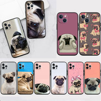 TO64 Pug Dog Cute Soft Silicone Case for Xiaomi Mi Poco F1 F2 F3 M2 M3 M4 M5 C3 X2 X3 X4 GT NFC Pro