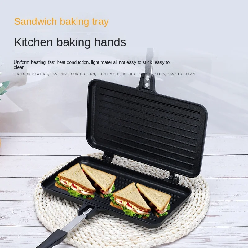 

Nonstick Sandwich Baking Pan Waffle Muffin Bread Toast Breakfast Maker Pancake Roast Grill Mold Household Kitchen Accessories