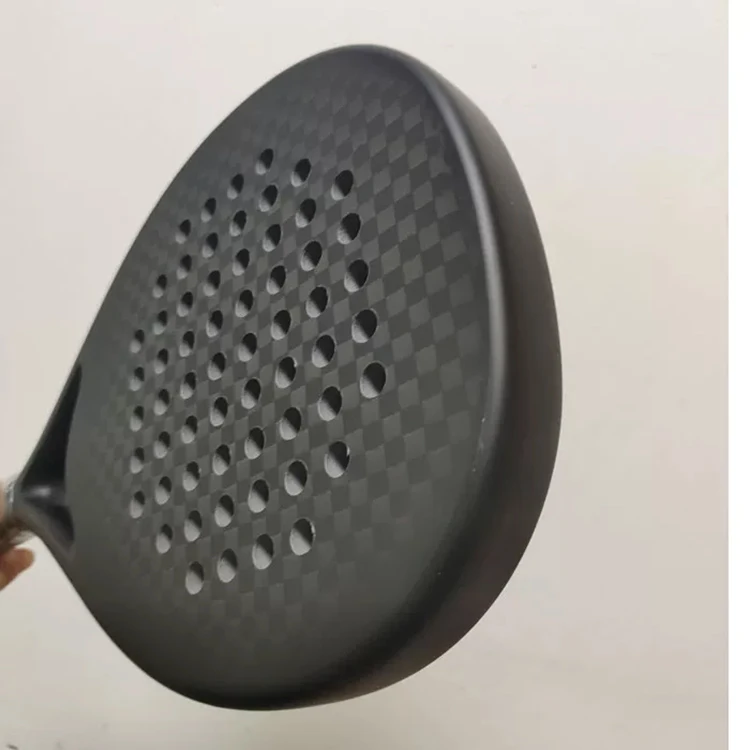 Professional Carbon fiber material 12K padel racket with EVA core, full carbon frame stable performance full private label custo