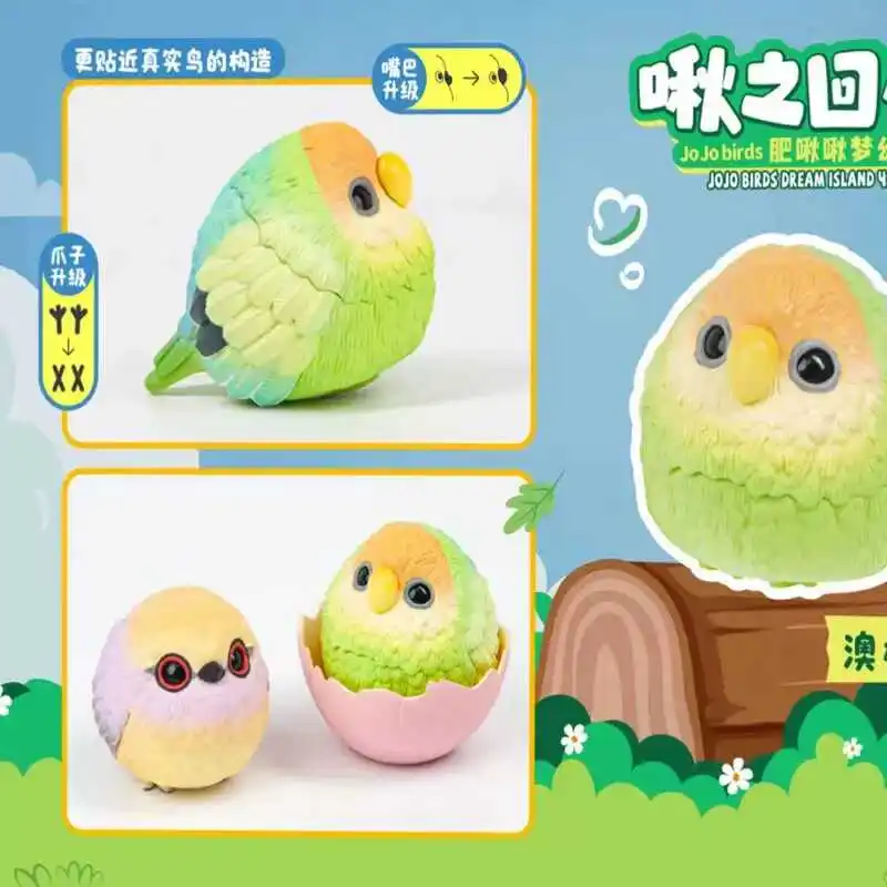 Asli Jojo Bird Dream Island Seri 4 Kotak Buta Figur Jojo Gemuk Hadiah Mainan Ornamen Kotak Misterius Periferal Burung Kawaii