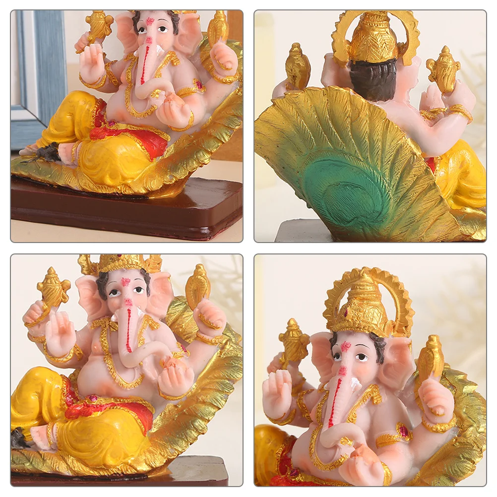 

Resin Statue Small Buddha Elephant Ornament Desktop Decoration Craft Statues Statue