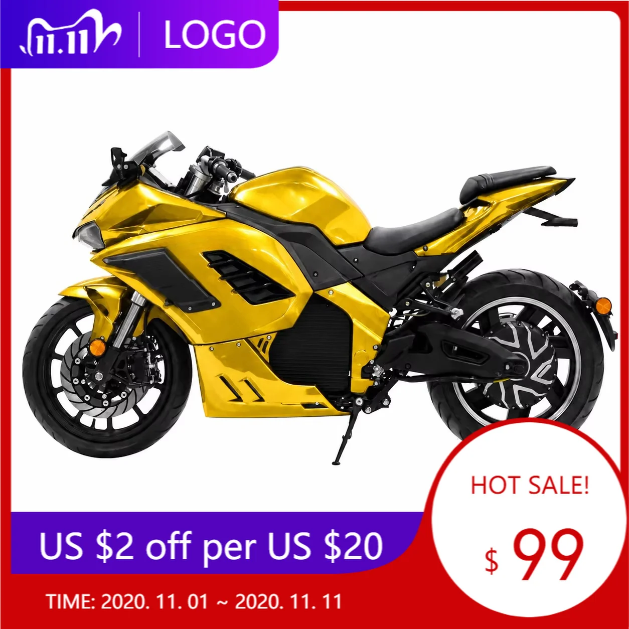 DXY ** New 3000W 72V 52Ah Electric Motorcycle 100km/h High Speed Yellow Electric Motorcycle Suitable for Adult Weekend Travel **