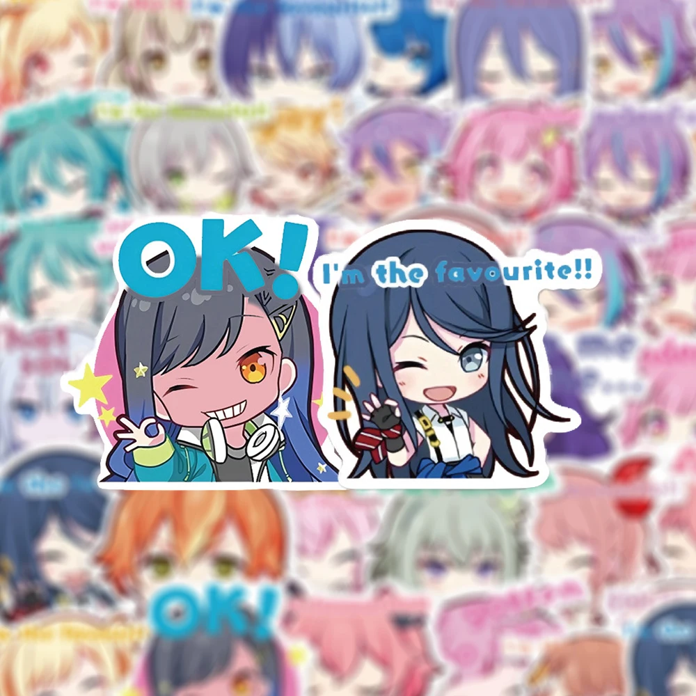 

10/30/60pcs Anime Music Game PJSK Project Sekai Stickers DIY Skateboard Luggage Phone Guitar Cute Cartoon Girl Decals Decoration