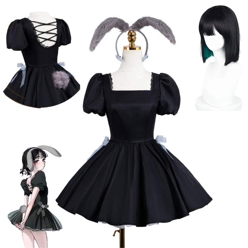 

Костюм для косплея Аниме Альнест Суа, парик, женская одежда для вечеринок на Рождество и Хэллоуин, платье-униформа горничной из кроличьего кафе, 2026
