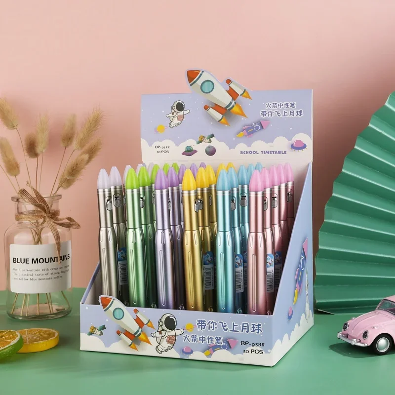 New Luminous Gel Pen Rocket Cigarette Rack Pusher Creative Combat Pen Ball Pen Missile Modeling Student Stationery
