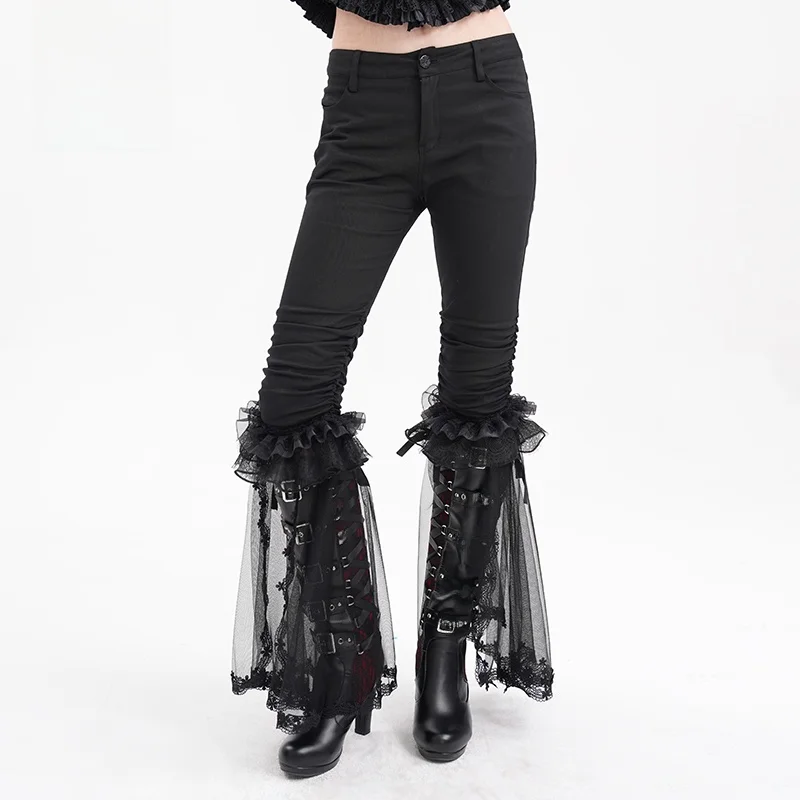 

Devil Fashion American Retro Design Slimming Micro Flared Women's Jeans Long Trousers Fashionable Bootcut Pants PT257