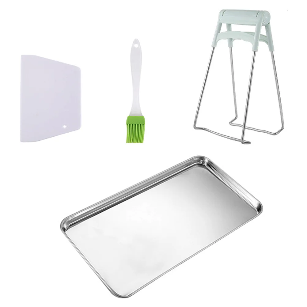Stainless Steel Rectangular Sausage Oven Trays for Baking Steam Cooking Plate Barbecue Metal Food Grill Tools