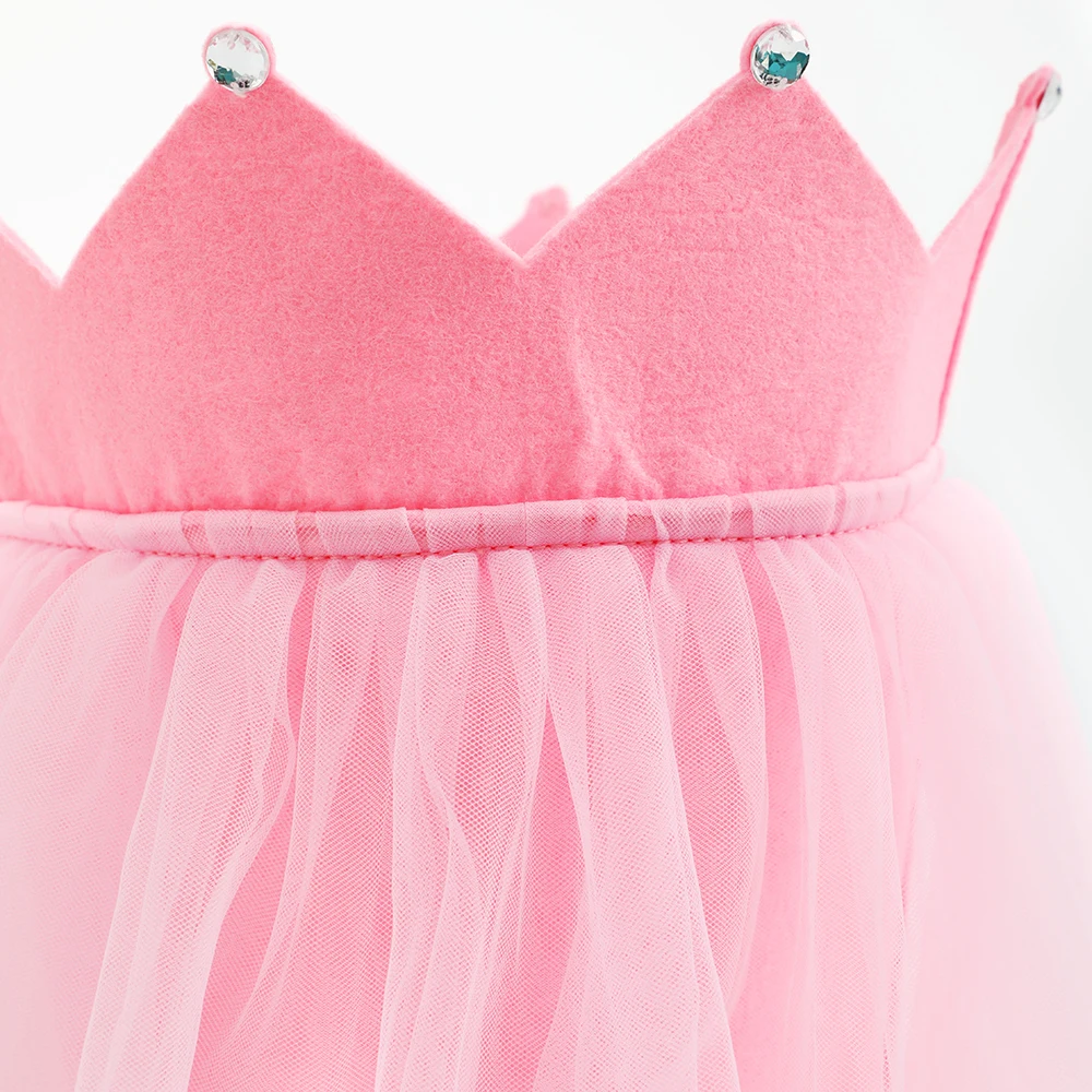 Prinzessinnenkrone-Tutu-Halloween-Tasche für Kinder, Süßigkeiten- oder Süßsack, Feen-Geschenktasche, Filz-Partydekoration für Zuhause – Detail 2
