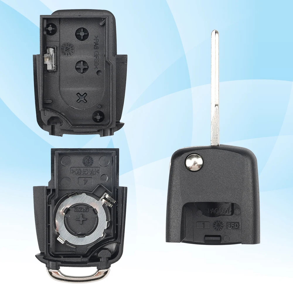 Ly 1K0959753G 48 رقاقة قابلة للطي سيارة مفتاح الوجه عن بعد لشركة فولكس فاجن سيروكو فولكس واجن العلبة سكودا EOS جولف جيتا تيجوان توران حافظة فوب