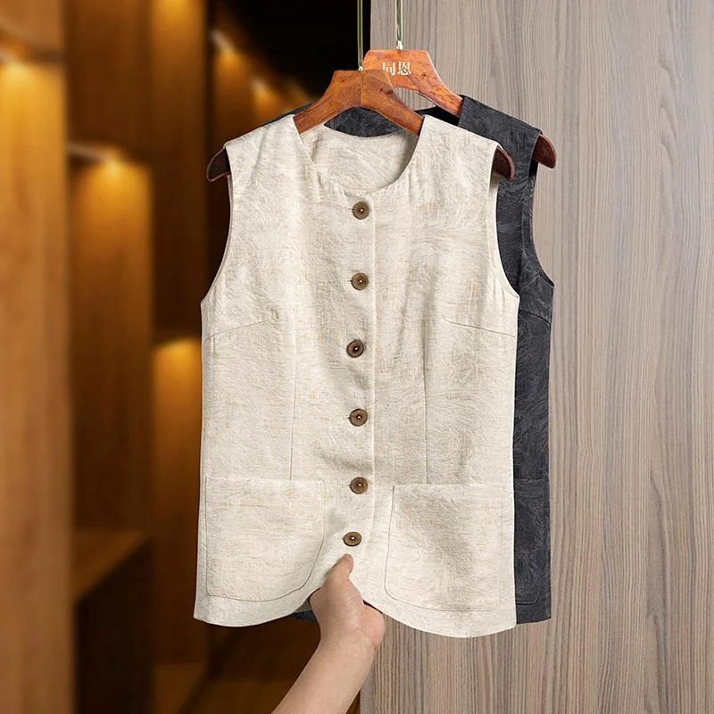 

Женский универсальный жилет Slim Fit с круглым вырезом, на одной пуговице, однотонный, новинка Весна 2025