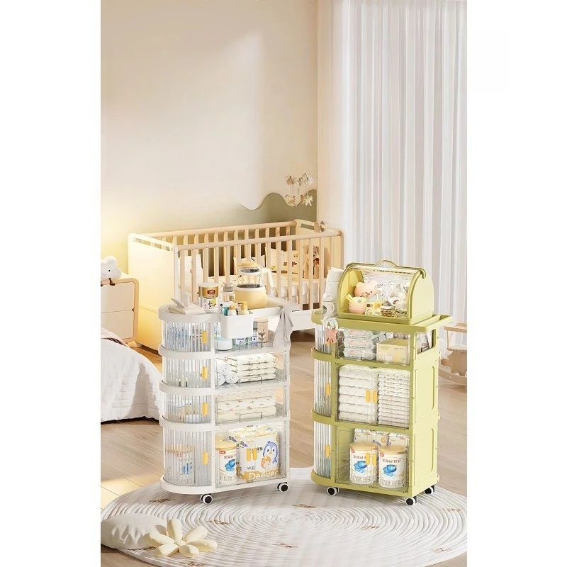 ชั้นวางของใช้เด็ก โต๊ะป้อนอาหาร ตู้เก็บของ อาหารเสริม รถเข็นเคลื่อนที่ ทารก