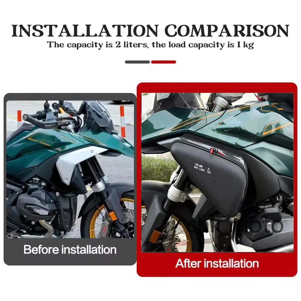 New R1300GS 2023 2024 2025 Left Right Radiator Cowl Bags Side Fairing Tool Bag 1KG Motorcycle For R 1300 GS GS1300 R 1300GS