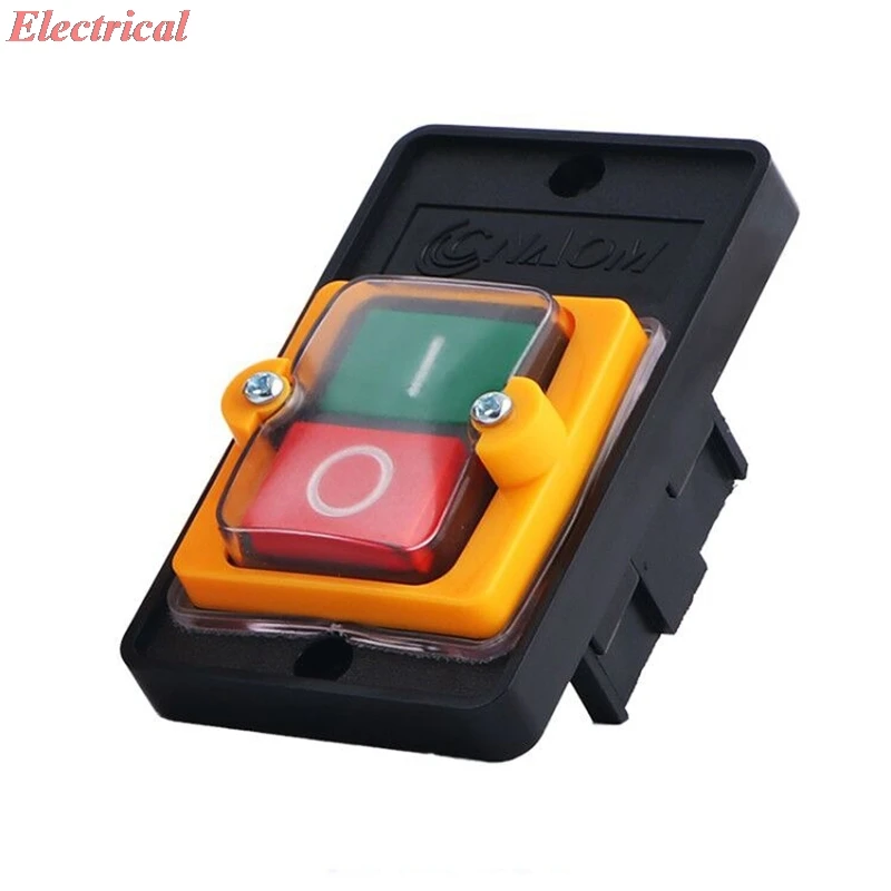 

1 шт., 380 В переменного тока, 2 кВт, ВКЛ/ВЫКЛ, 3-фазный водонепроницаемый пластиковый двигатель с фиксацией, дрель, пила, резак, переключатель старт-стоп, кнопка станка