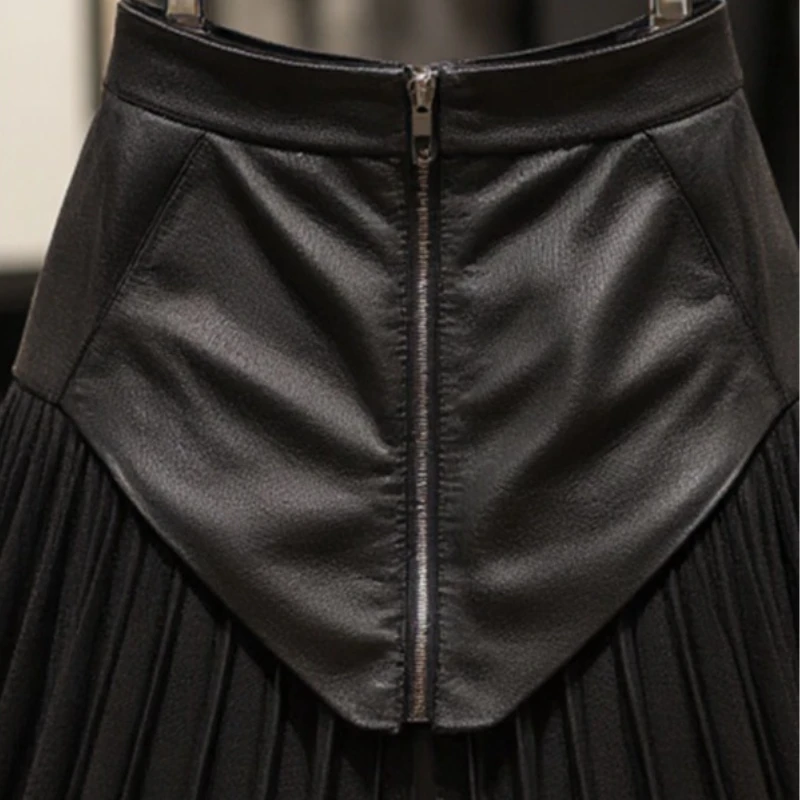 Temperament Spice Girl Pleated Splicing Skirt New Design Sense Fashionable Women's Clothing Beautiful Foreign Style Comfortable