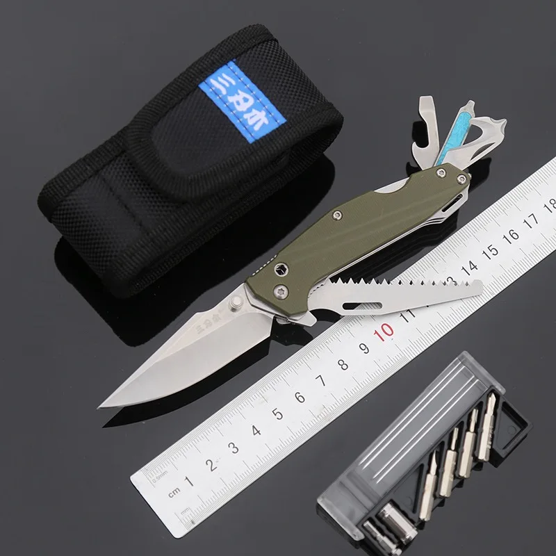 Sanrenmu 7116 Multi-Tool Folding Knife Batch Head Group Survival Tactical Self-Defense Outdoor Bushcraft Hunting Camping EDC