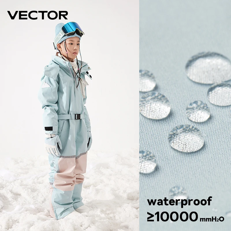 Combinaison de ski à capuche imperméable pour enfants, optique, sports de plein air, veste chaude, vêtements d\'hiver trempés pour diabétiques,